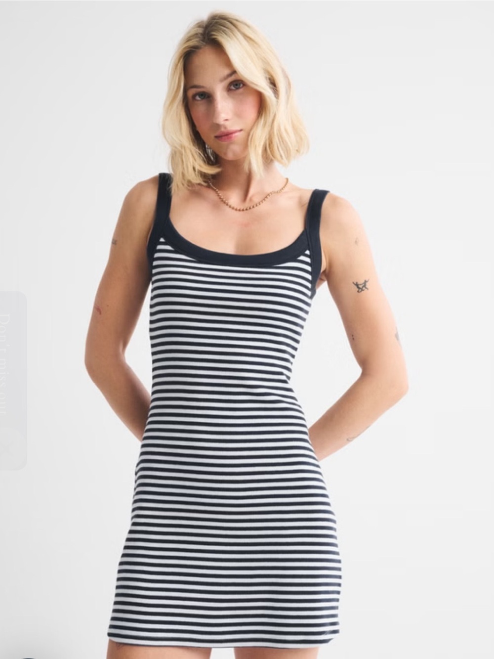 Abercrombie Bra-Free Essential 90s Rib Mini Dress